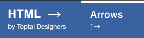 HTML Arrows
