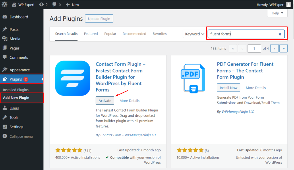 Forms plugin installation Forms plugin installation