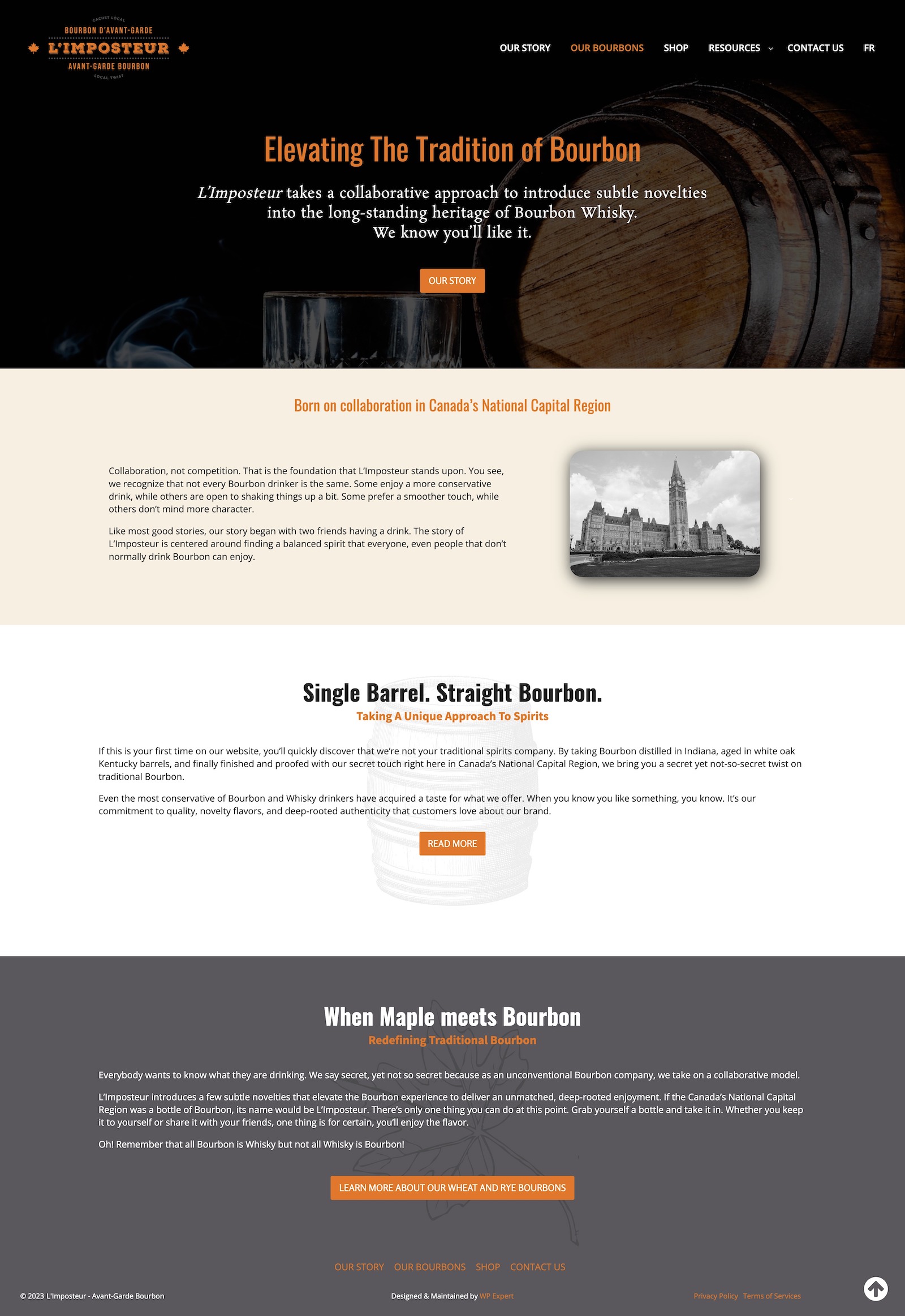 Screen capture of the L'Imposteur website