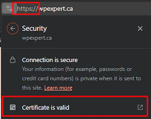 SSL certificate