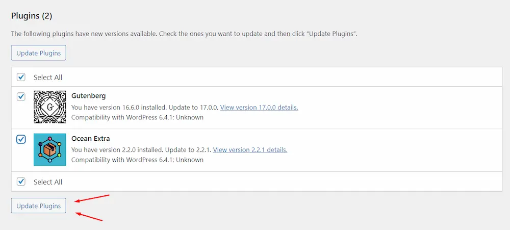 update plugins wordpress Update plugins WordPress